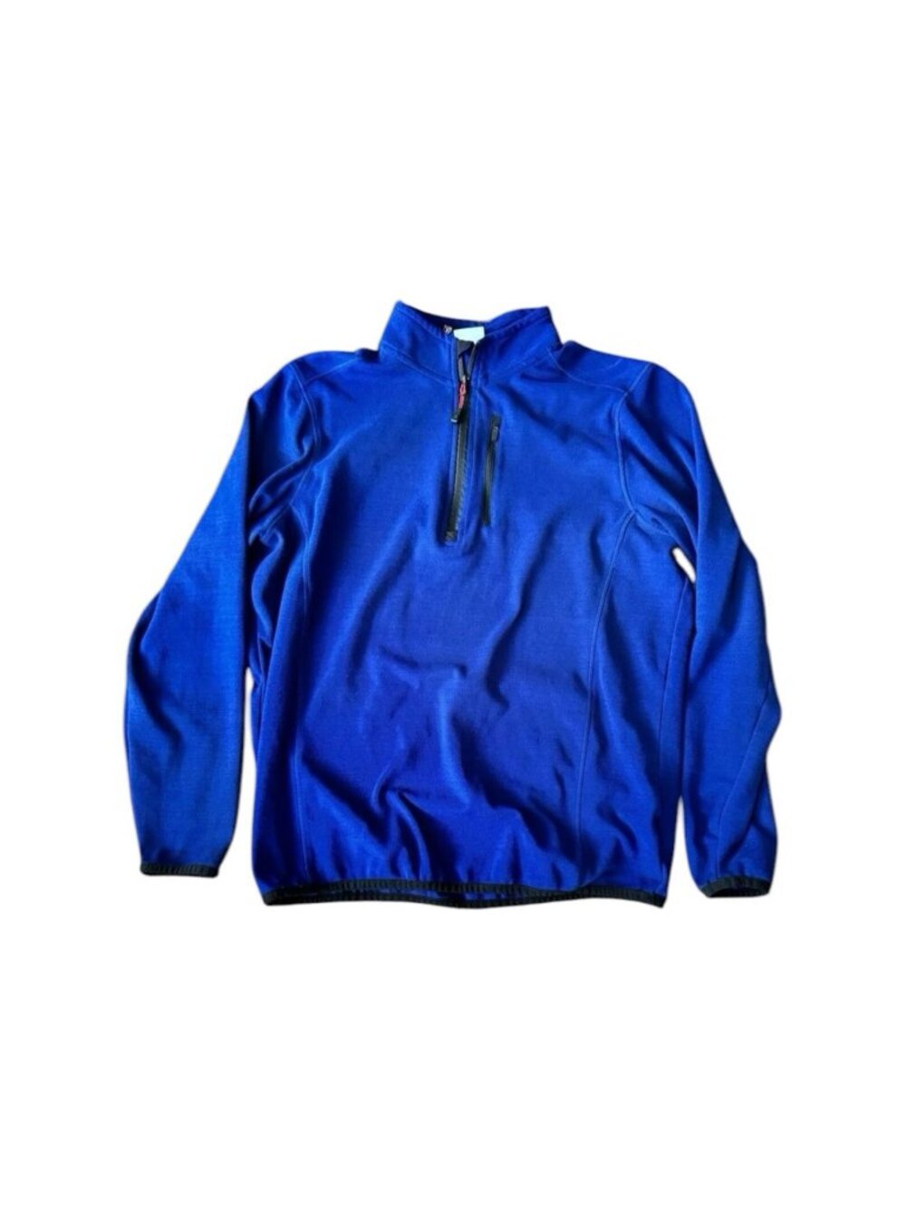 Avalanche Men Size M Textured Blue Quarter Zip Pullover Sweatshirt Top Athletic